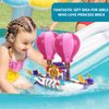 COGO MAN Fairy Girls Magic Cruise Ship Building Sets 358 Pieces Princess Magic Boat Model with hot air Balloon Building Kit Christmas Birthday Gift for Kids Girls Age 6-12