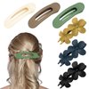 Kivzex 6 PCS Flat Hair Clips Stylish Lay Flat Claw Clips for Women Girls Matte Flower Hair Barrettes Hair Accessories for Thin & Thick Hair