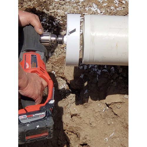 8 inch Bevel Pro PVC Pipe Beveling Tool for All Purpose Schedule 40 or 80 Pipes Eliminates Hand Filing for Quick Easy and Safer Bevels ADP161 Adapter Required for use with Drills or Hole Hogs