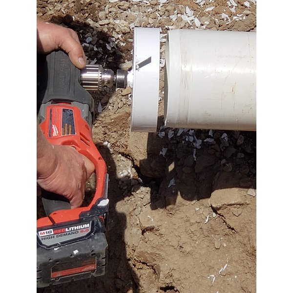 8 inch Bevel Pro PVC Pipe Beveling Tool for All Purpose Schedule 40 or 80 Pipes Eliminates Hand Filing for Quick Easy and Safer Bevels ADP161 Adapter Required for use with Drills or Hole Hogs