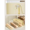 3-Tier Slide Egg Holder for Refrigerator, Detachable Egg Storage Organizer with 7° Slope Design - Automatic Rolling Egg Dispenser, Space-Saving Single Row Fridge Organizer (Cream)