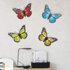 EOORAU Metal Butterfly Wall Outdoor Decor - 4 Pack 9.8in Metal Butterflies Wall Art Sculpture Hanging Decorations for Backyard Patio Fence Garden Home