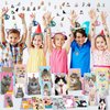 139PCS Cat Party Favors - 12 Cat Stickers 12 Slap Bracelets 12 Cat Ears Headband 12 Cat Animal Mini Notepad 12 Cat Face Pen 12 Cat Keychain 12 Cat Favor Bag 42 cat stickers for Cat Party Supplies