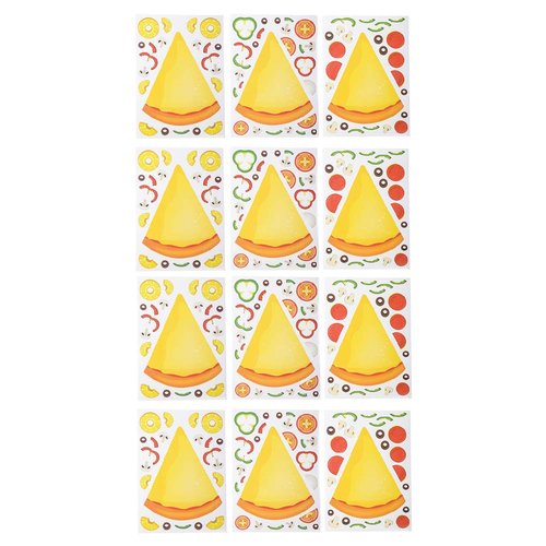 The Dreidel Company Make A Pizza Stickers, Great for Arts and Crafts, Party Favors (12-Pack (Approx 240 Stickers))