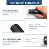 Button Hook for Seniors - One-Handed Button Assist Tool for Elderly & Disabled, Durable Zipper Pull Helper for Dresses, Shirts, and Daily Living (1 Pack)
