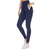 Aoliks Leggings with Pockets for Women - Yoga Pants with Pockets,Soft High Waist Tummy Control Non See Through Workout Pants Navy Blue