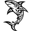 Dopetattoo 6 sheets Temporary Tattoos Polynesian Shark Tribal Shark Fake Tattoos Maori Hawaiian for Men Neck Arm Hands Leg