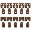 homdiy 4 Pack Plastic Drawer Slides Track Guide and Glides-Drawer Replacement Part for Center Mount Drawer，Brown Replacement Parts for Dressers and Nightstand Drawer Systems