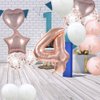GLZLMM 4th Birthday Balloon 4th Birthday Decorations Rose Gold 4 Balloons Happy 4th Birthday Party Supplies Number 4 Foil Mylar Balloons Latex Balloon for Girls,Boys,Women,Men