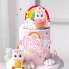 JeVenis Rainbow Unicorn Cake Topper & Party Favors - Unicorn & Rainbow Birthday Cake Decoration