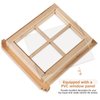 Toyvian 2 Pcs Dollhouse Wooden Windows Miniature Window Frame 1 12 Dollhouse Furniture Mini Window Tiny Wooden Window Models Window Ornaments for Doll House, Craft