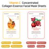 MEAROSA DESIGN Vitamin C Collagen Firming Essence Face Mask Beauty Facial Mask Sheet Mask Korea Skin Care Premium Quality (8 pack)