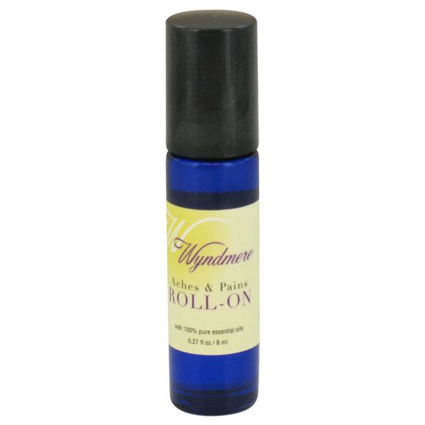 Aches & Pains Roll-on for Soothing Sore Muscles - 100% Pure Therapeutic Quality Essential Oils and Jojoba Oil - Wyndmere - 8ml