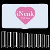 INENK Flattened No C Curve XXL Square Nail Tips,500 Pcs Clear Half Cover Tapered Square Straight Nail Tips Flat for Acrylic Nails Salons and DIY with a Box(10 Sizes)
