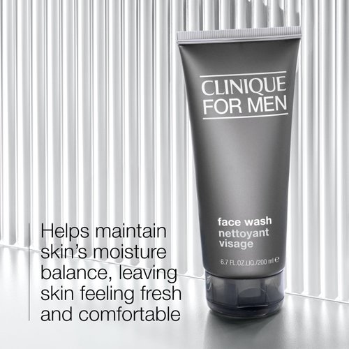 Clinique For Men Face Wash For Normal To Dry Skin Types With Aloe Vera, 6.7 fl. oz