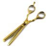 Professional Gold Barber Double Thinning Shears 6'' Salon Hairdressing Hair Cutting Trimming Scissor