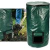 Compost Bin Bags 34 Gallon, Garden Compost Bags Outdoor Reusable,Organic Waste Garden Yard Compost Bag Collapsible Leaf Lawn Bags Gardening Container (Green 1pc)