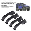 Dilwe 4Pcs RC Car Door Handles, Plastic Simulation Door Handles with Screws for Traxxas -4 D90 Axial SCX10 1/10 RC Crawler Car(Black) Car Model Accessory