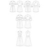 McCall Pattern Company McCall's Women's Sleeveless and Short Sleeve Button Up Dress Sewing Patterns, Sizes 14-22,White