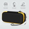Case Compatible with Portable Air Pump, 120 PSI Air Compressor, Car Tire Inflator Storage Bag for USB Cable, Air House, Connector and Accessories (Box Only)-Black+Yellow Zipper