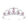 Lovelyshop Pink Gems Rhinestone Tiara, for Little Kid Big Kid Girl Prom Birthday Prinecess Party