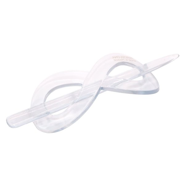 Parcelona French Infinity Medium 3 1/2" Celluloid Metal Free Hair Slider Pin Thru Barrette Clip with Stick Non Slip Grip Bun Cover Women Hair Accessories, Made in France (Glossy Black)