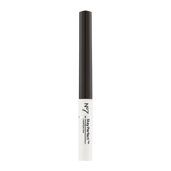 No7 Stay Perfect Liquid Eye Liner - Black - Precision Tip Liquid Eye Makeup - Quick Drying, Smudge Proof Black Eye Liner for Women - Long Lasting Up to 24 Hours (1.7ml)