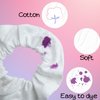 25 Pack White Scrunchies for Tie Dye Kit Party Supplies, White Cotton Hair Elastic Ponytail Holder Hair Scrunchies for Women