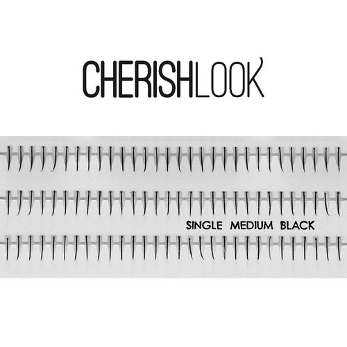 Cherishlook Professional 10packs Eyelashes - Single Black (Medium)