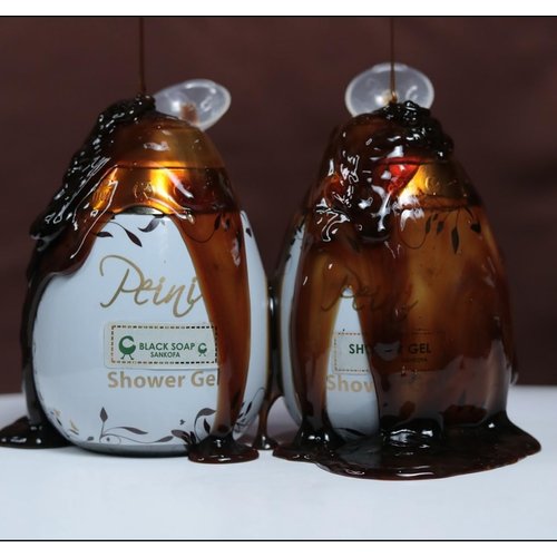 Peini Black Soap w/ Shea Butter Shower Gel -Nourishing Exfoliant w/ Coconut ,All Skin types - 10Fl Oz (New Formula)