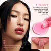 Halo east Lip Plumper Gloss High-Shine Liquid Lip Plumping Color, Long-Lasting Plumper Pout, Moisturizing, Non-Sticky With Natural Ginger Extract Portable 6 Colors (06#Strawberry)