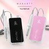 Makartt Electric Nail Drill Professional Portable Efile Kit Rechargeable 35000RPM with Coreless Motor Manicure Nail Drill Machine Nouvella for Acrylic Gel Nails with Drill Bits Set Pink