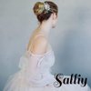 Salliy Wedding Hair Comb Silver Leaf Bridal Hair Piece Silver Rhinestone Hair Accessories for Women and Girls (F)