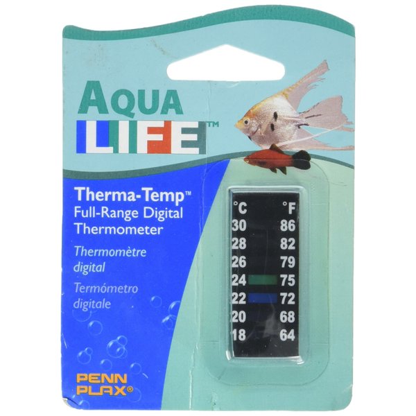 Penn-Plax DT014 Digital Thermometer Small Strip, 2" | Great for Checking The Water Temperature in Smaller Tanks