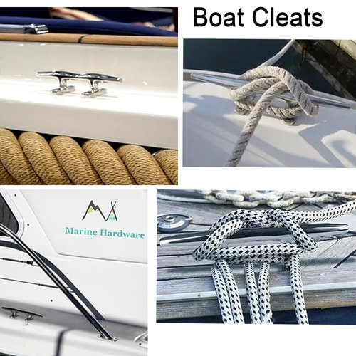MX Boat Dock Cleats Boat Cleat 4 inch Stainless Steel Marine Cleats for Boats,Kayak, Marine, Deck, Nautical Decor 2PCS