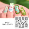 KADS Nail Stamping Plate Leaves Nature Template with Stamper Image Design Plates for Nail Art Decoration and DIY Nail Art 4 Plates