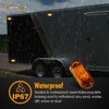 Partsam 4 Pcs 2.5inch Oval Amber Lens 2 Diode LED Trailer Truck Clearance Side Marker Light