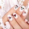 2 Pieces 3D Cartoon Mouse Nail Stickers Cute Kawaii Cartoon Nail Stikers Self-Adhesive Nail Decals for Women Girls Kids Nail Art Stickers (75+Decals)