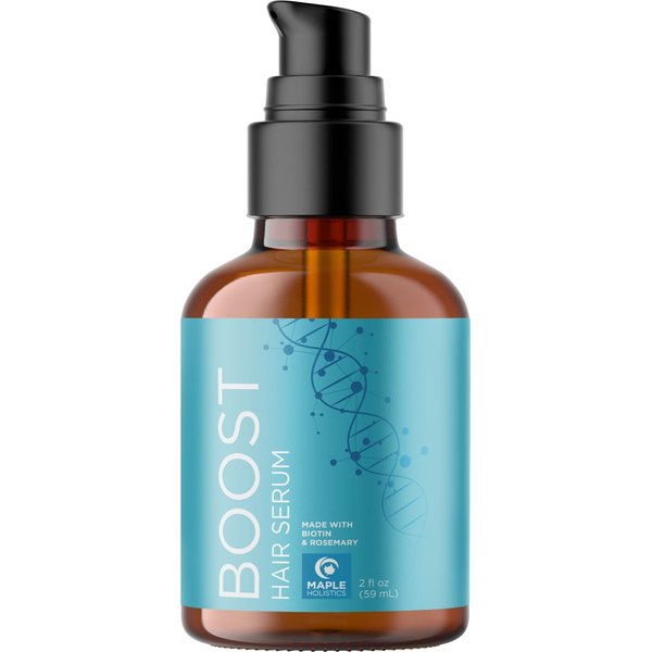 Advanced Biotin Hair Growth Serum - Hair Thickening Serum with Rosemary Mint and Black Castor Oil for Hair Growth - Volumizing Hair Serum for Hair Growth with Vegan Scalp Oil Hair Growth Complex