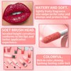 MAEPEOR Glitter Lipstick Set 5 Colors Non-Stick Cup Shimmer Lipstick Waterproof and Long Lasting Liquid Lipstick Set for Women and Girls (Set 02)