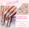 YAEISM 12PCS Nail Art Charms Crystal Heart Nail Charms Pink Shiny Planet Charms 3D Alloy Star Nail Charm Shiny Flatback Diamond Nail Gems Rhinestones for Nail Art and DIY Crafts Jewelry Decoration