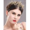Yean Adult Tiaras and Crowns Gold Wedding Princess Queen Crown Baroque Vintage Rhinestone Tiara Hair Accessories for Women and Men (Gold)