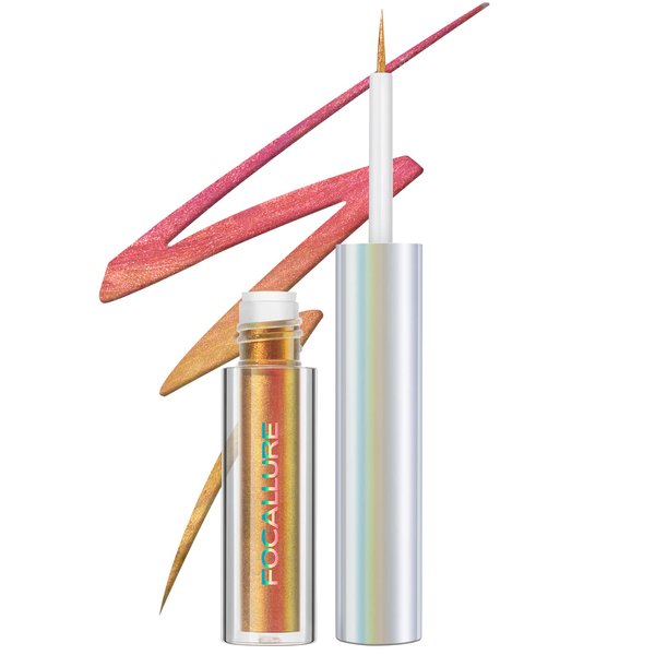 FOCALLURE Chameleon Liquid Eyeliner,Intense Color Shifting Eyeliner Pen,Metallic Multi-Reflective Finish,Sweatproof,Smudge-proof,Ultra-Fine Tip,PHOENIX CITY