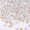 3000 Pieces SS12 3mm Flatback Rhinestones AB Clear Round Gems Crystals for Nail Art DIY Crafts Clothes Shoes Bags （Transparent AB）