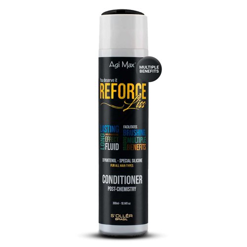 S'OLLÉR Organic Brazilian Keratin Conditioner - Sulfate Free Conditioner for All Hair Types - Damaged and Chemically Treated Hair Care - Natural Ingredients - Long Lasting Effect - 10.14 Fl Oz