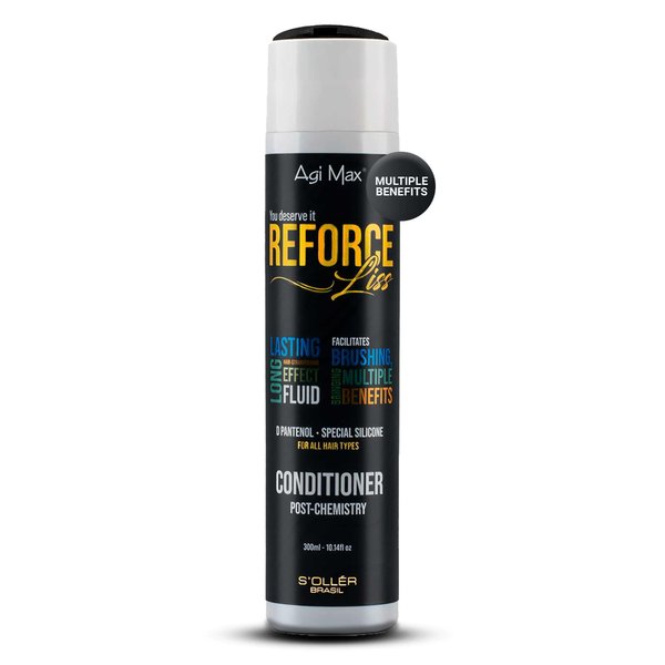 S'OLLÉR Organic Brazilian Keratin Conditioner - Sulfate Free Conditioner for All Hair Types - Damaged and Chemically Treated Hair Care - Natural Ingredients - Long Lasting Effect - 10.14 Fl Oz