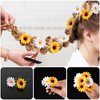 Whaline 16Pcs Sunflower Hair Wreath Hair Clip Set Sunflower Daisy Hair Headband Bridal Hair Headpiece Floral Hair Barrettes Hair Pins Spring Summer Hair Accessories for Girls Women Wedding Party
