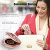 Travel Folding Hair Brush, Mini Pocket Mirror Brush Easy to Carry for Small Spaces Nylon Brush/Comb/HairBrush for Women Men's Any Hairstyles Hair and Beards Wet Dry Hair Restore Shine