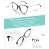 Gaoye Blue Light Blocking Glasses Women/Men, Fashion Round Cateye Frame UV Ray Filter Computer Gaming Glasses - GY1696 (Black+Tea Leopard)