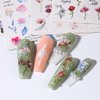3D Water Transfer Flower Nail Stickers Lilies Camellia Flower Nail Art Stickers Spring Summer Flower Stickers for Nails Floral Nail Decals for Nail Art Supplies Nail Decor Sticker Nails for Women